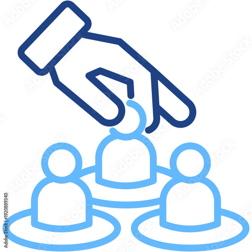 Hiring Process line color icon