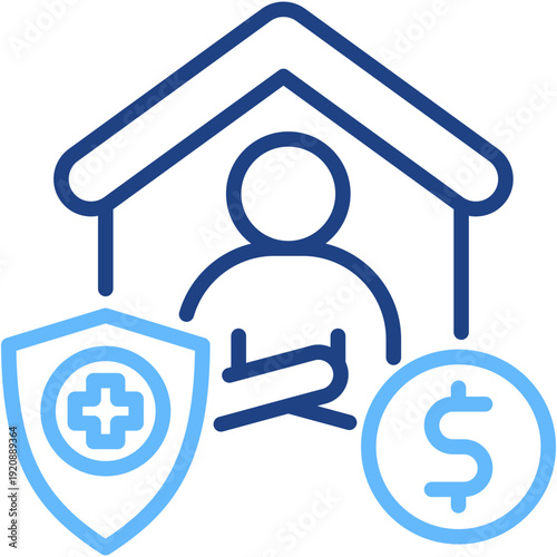 Employee Benefits line color icon