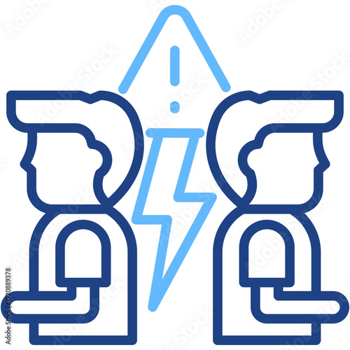 Conflict Resolution line color icon