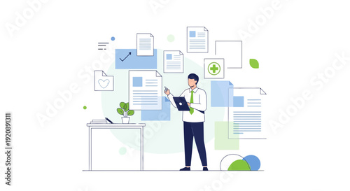 Healthy Lifestyle Concept with Medical and Wellness Elements