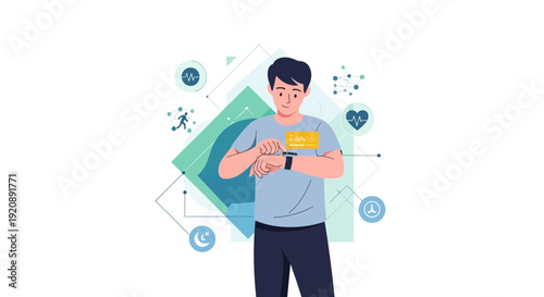 Healthy Lifestyle Concept with Medical and Wellness Elements