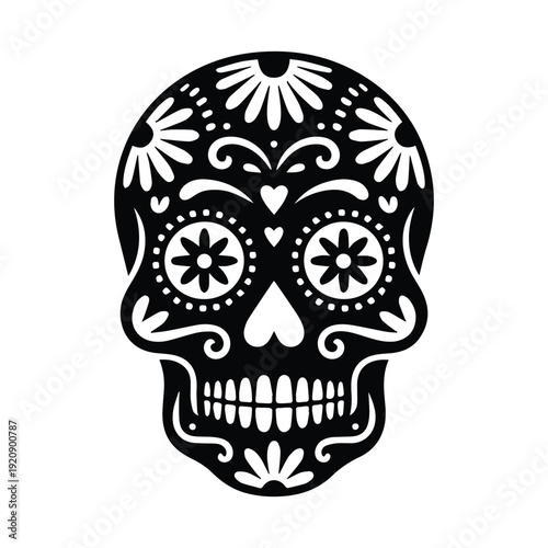 Vibrant sugar skull design for Day of the Dead celebrations