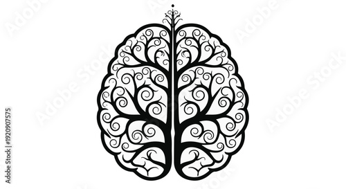 brain tree mind mental health symbol