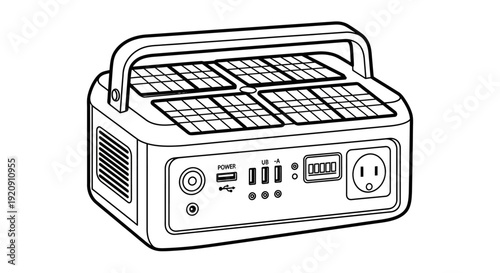 Portable Solar Powered Battery Charger Device.
