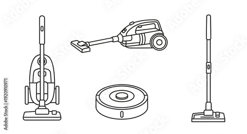 Vacuum Cleaners in Different Designs and Modes.