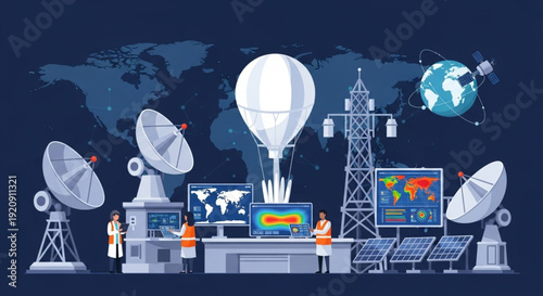 World Meteorological Day Innovative atmospheric research facility showcasing advanced meteorological equipment and global climate monitoring systems