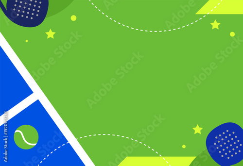 Green and Blue paddle background design template