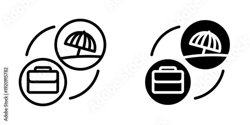 Vacation icon, element icon for design branding, print, and digital media