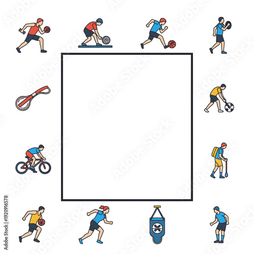 Sports Frame with Athletes