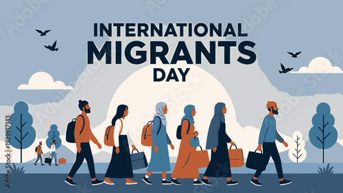 International Migrants Day Illustration