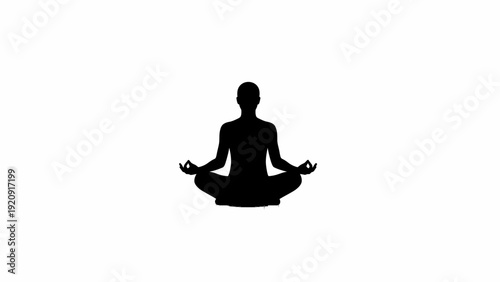 Meditating Person Silhouette