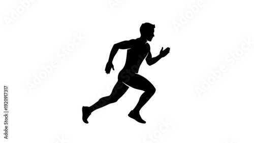Silhouette of a Runner in Motion