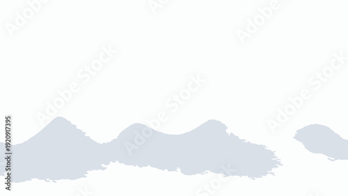 Mountain Silhouette Against White