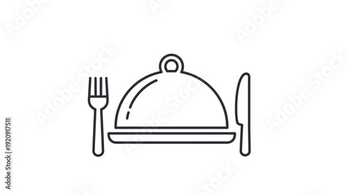 Simple Line Icon of Dining