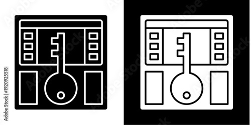 Atm Machine  Icon Set White Glyph Style Collection
