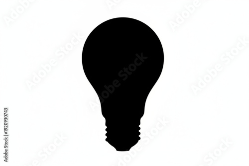 Illumination Concept: A simple yet potent silhouette of a light bulb against a minimalist backdrop, symbolizing creativity, innovation, and bright ideas. 