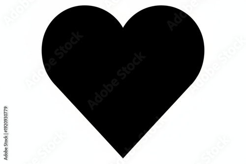 Heart Icon: A simple and elegant black heart icon, perfect for conveying themes of love, affection, and emotional connection.