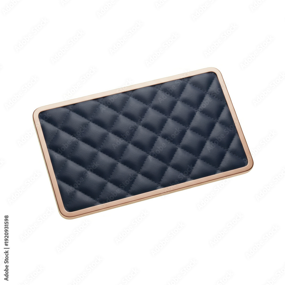 Fototapeta premium Quilted Dark Blue Pad with Rose Gold Trim