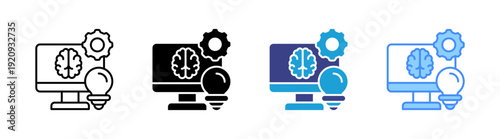 Creative Mind icon set multiple style collection