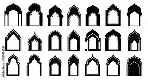 Collection of Islamic and Arabic Architectural Window and Door Designs