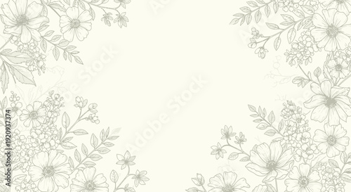 Elegant Hand-Drawn Floral Vector Collection with Delicate Botanical Illustrations
