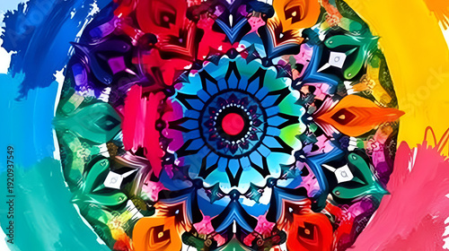 Mandala of Emotions: Expressive Colors and Brush Strokes