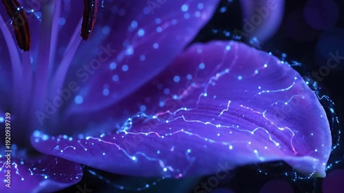 Data Ecology Visualizing the intricate networks and flow of information within a simulated or enhanced natural environment.