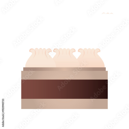 steamed dumpling flat element