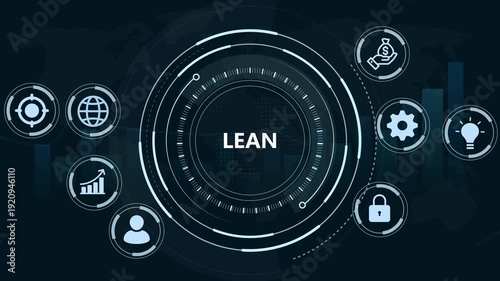 Lean, Six sigma, quality control and manufacturing process management concept