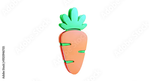 3D Rendered Carrot Icon