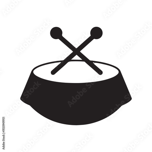 Drum steelpan icon vector for web, and mobile app
 on white back ground