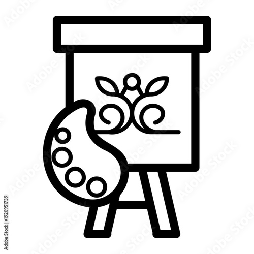 art therapy Line Icon