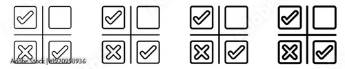 Prioritization Grid  Icon Set Different Style Collection
