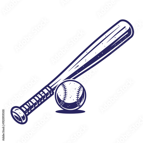 Baseball bat and ball resting on white background  sports equipment for playing baseball