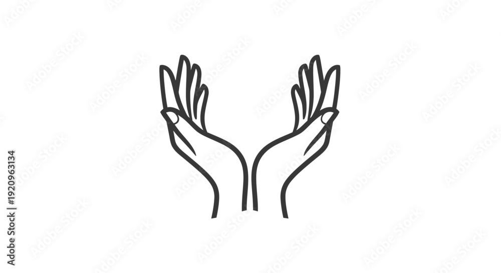 Obraz premium Open Hands Symbolizing Care, Support, Protection, and Help with Generosity