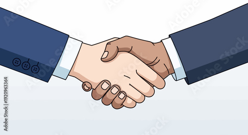 Diverse Businessmen Shaking Hands, Symbolizing Partnership, Agreement, and Trust