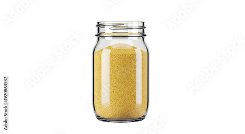Glass Jar Filled with Yellow Sand