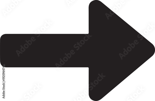 Bold Right Arrow Vector Silhouette

