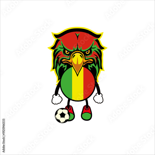 Print Mali football country character design for sports identity.