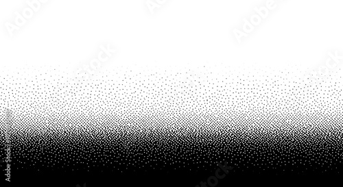 Abstract Grayscale Gradient Stippled Texture Background with Dense Dots Transitioning to White