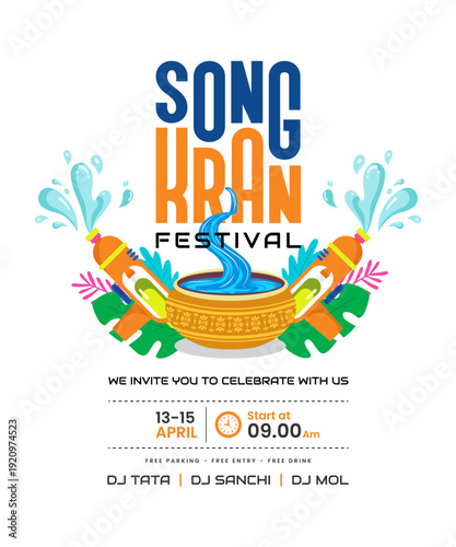 invitation to enliven the Songkran Festival in Thailand