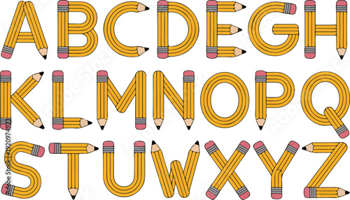 Cheerful School Children with Educational Supplies – Back to School Vector Set