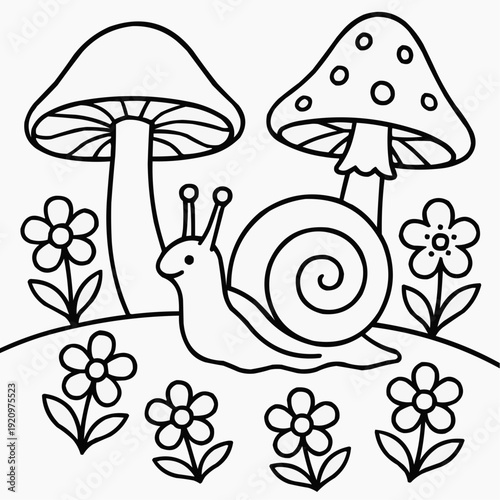 set of mushrooms and a sail