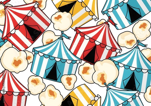 Carnival Tents and Popcorn Delight