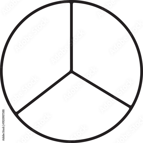 Art & Illustration, Asset allocation pie chart line icon for investment diversification and portfolio management