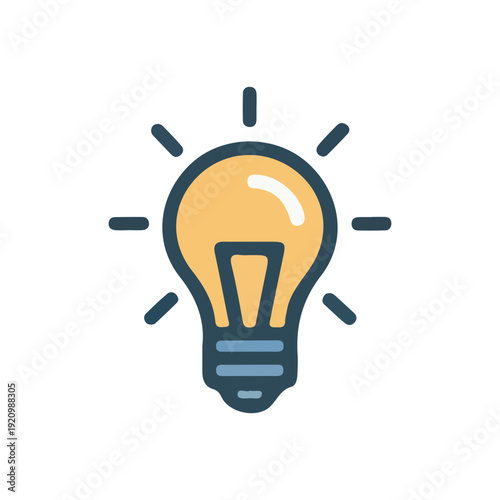 Bright Idea Light Bulb Icon