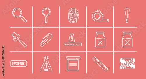Collection of Simple White Hygiene Icons.