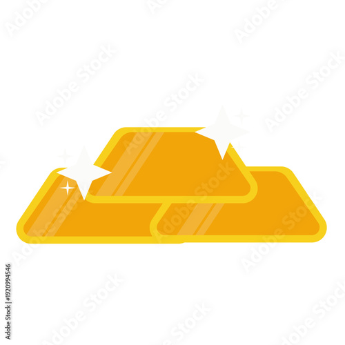 Stacked gold bars, shiny and gleaming, representing wealth and financial success in a clean.