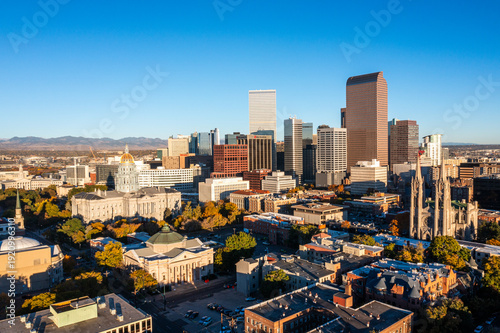 Bild auf Leinwand Denver, CO Aerial Skyline