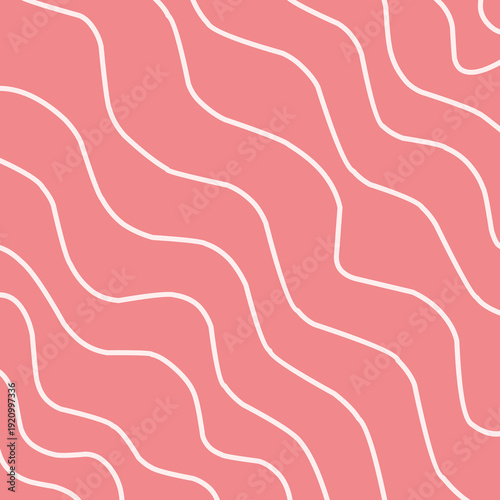 Pink Salmon fillet pattern texture background vector. Abstract raw salmon meat background with stripes salmon line art. Design illustration for Japanese Restaurant, website, banner, packaging.